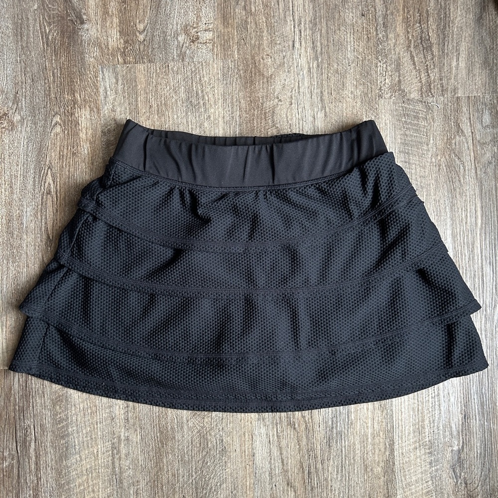 Kyodan Black Tiered Textured Athletic Skort- Size S